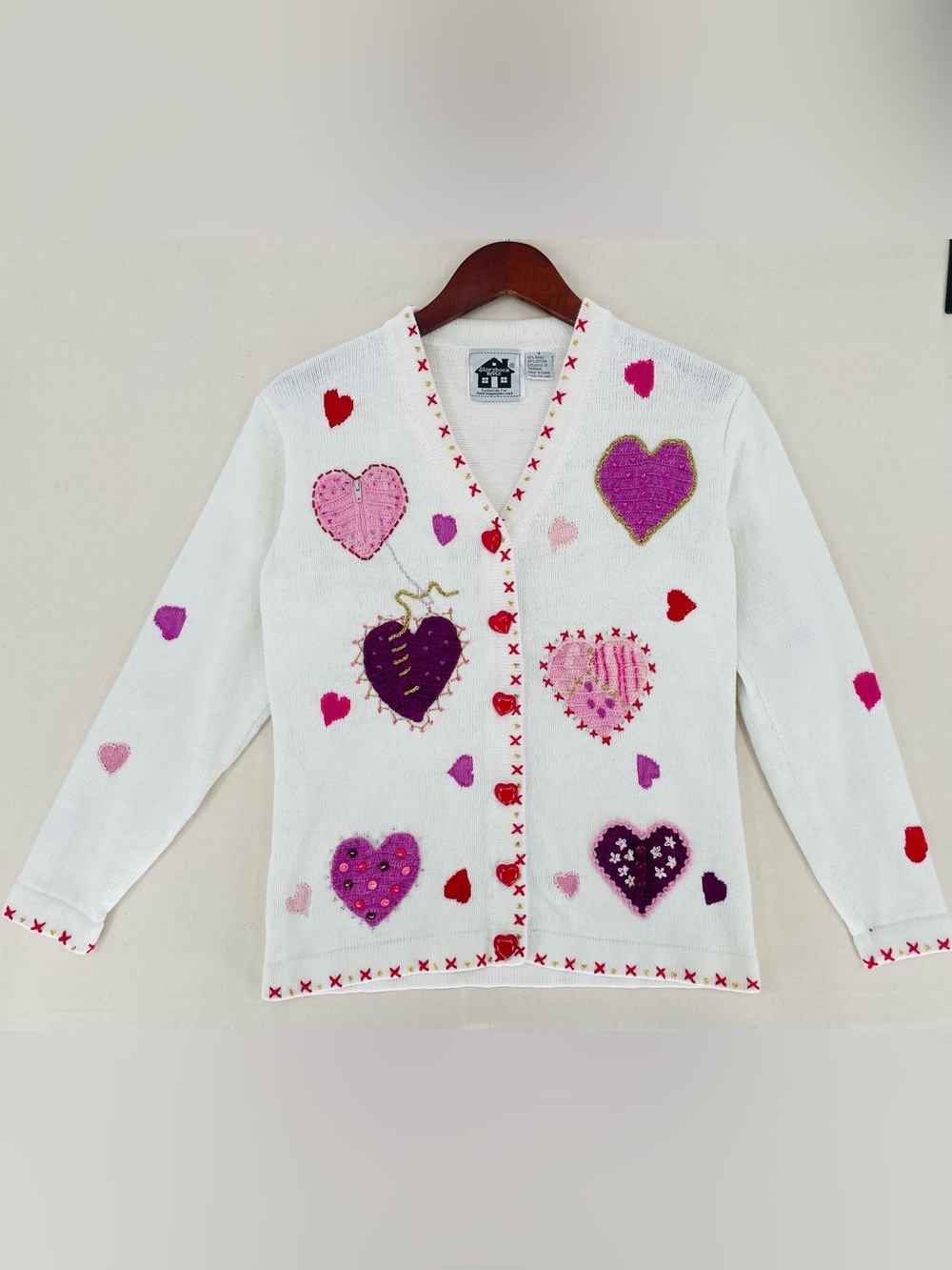 Vintage Storybook Knits "Labor of Love" Sweater Cardigan